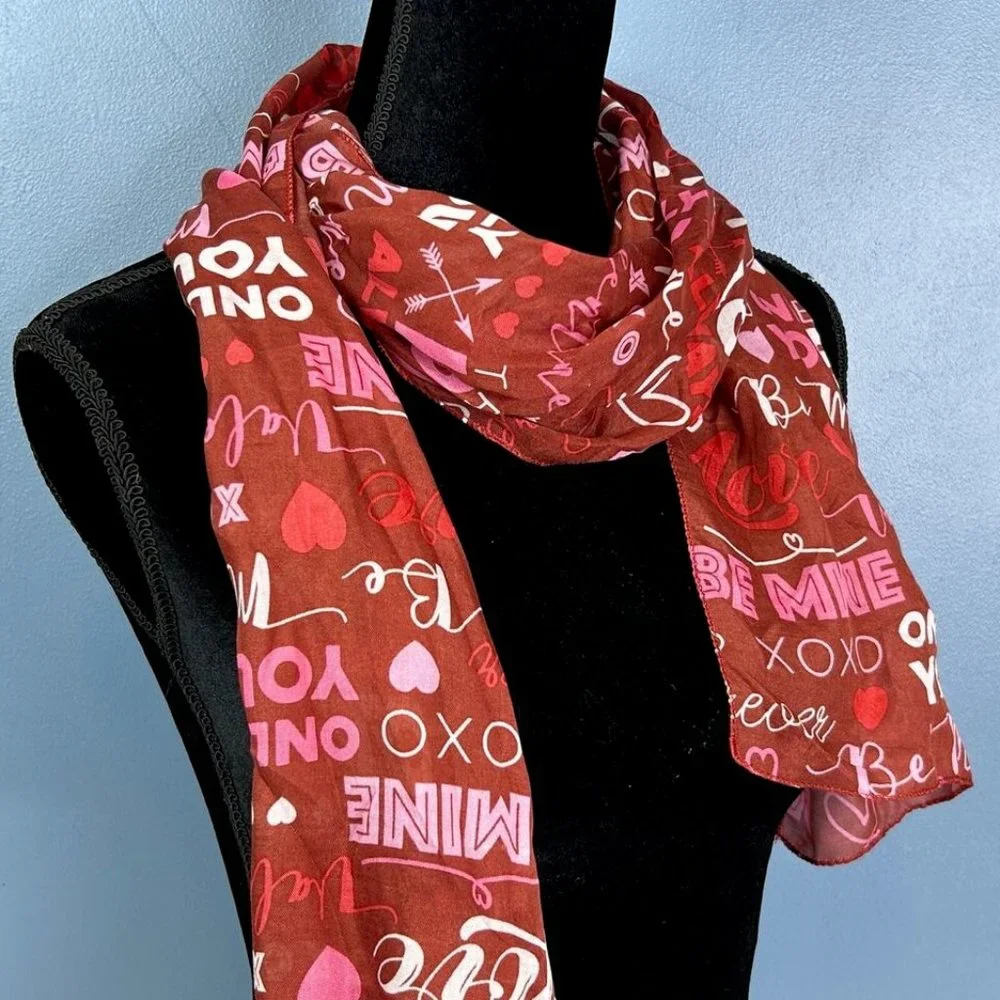 NEW Valentine's Day BE MINE, ONLY YOU, XOXO Red Womens Silky Sheer 11